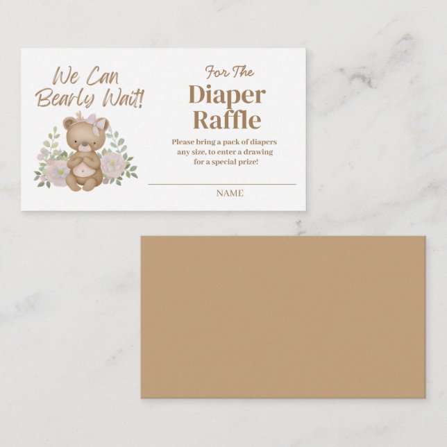 Podemos Esperar A Bearle La Tarjeta De Alojamiento (Anverso / Reverso)