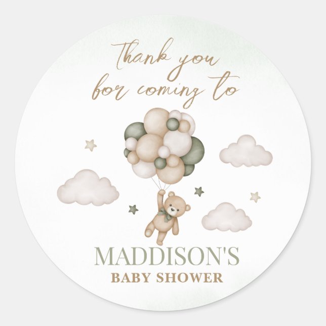 Podemos Esperar Al Pegatina Baby Shower (Anverso)