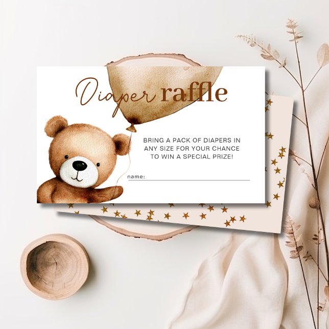 Podemos esperar anticipadamente la tarjeta de Baby (We Can Bearly Wait Baby Shower Diaper Raffle  Enclosure Card)