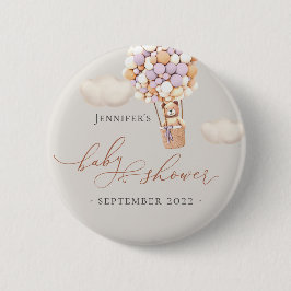 ¡Podemos Esperar! Botón Baby Shower de Lavender