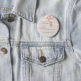 ¡Podemos Esperar! Botón Baby Shower de Lavender