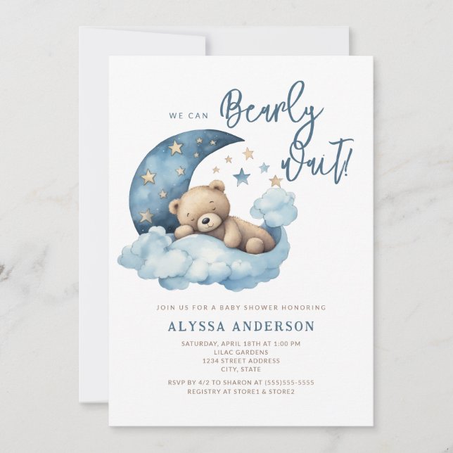 Podemos esperar la invitación de Baby Shower (Anverso)