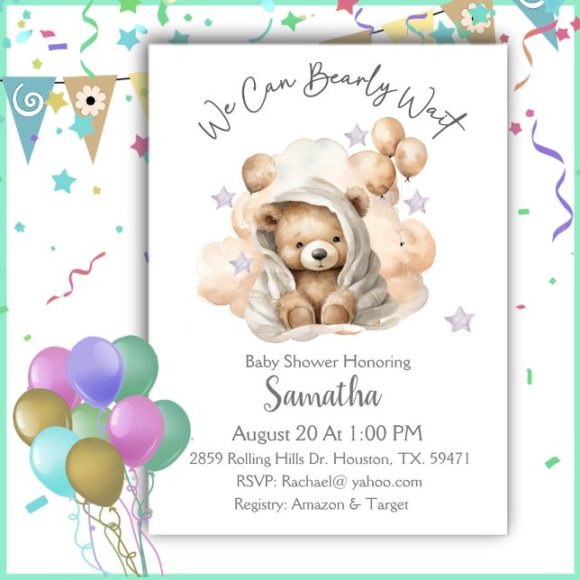 Podemos esperar la invitación de Baby Shower (Subido por el creador)