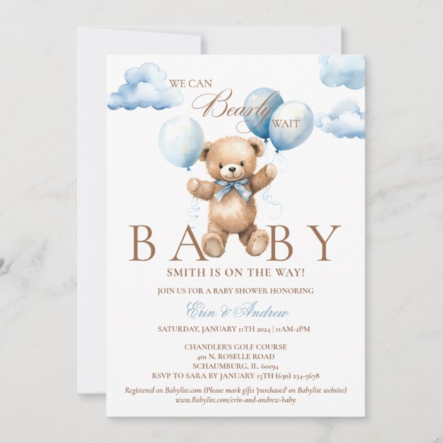 Podemos esperar la invitación de Baby Shower (Anverso)