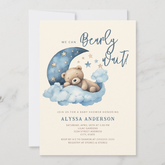 Podemos esperar la invitación de Baby Shower (Anverso)