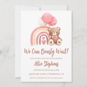 Podemos esperar la invitación de Baby Shower Chica
