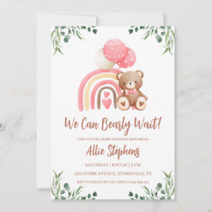 Podemos esperar la invitación de Baby Shower Chica