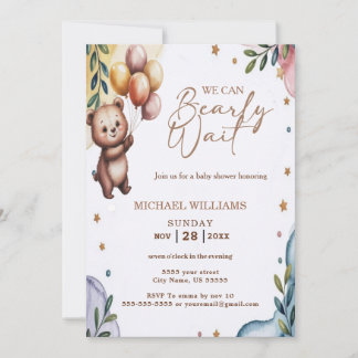 Podemos esperar la invitación de Baby Shower de Bl