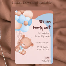 Podemos esperar la invitación de Baby Shower de Bo