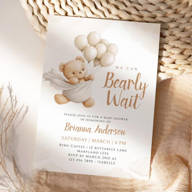 Podemos esperar la invitación de Baby Shower de Br (Subido por el creador)