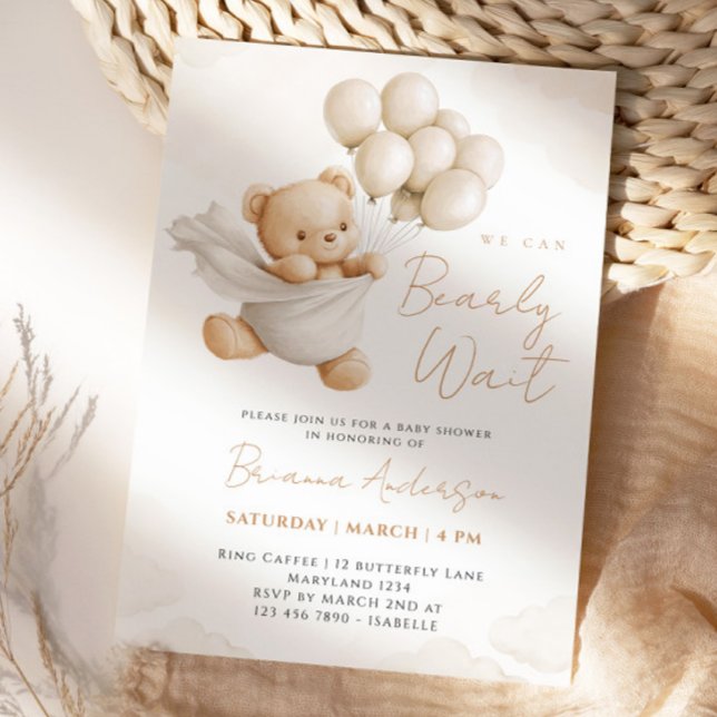 Podemos esperar la invitación de Baby Shower de Br (Subido por el creador)