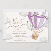 Podemos esperar la invitación de Lilac Baby Shower