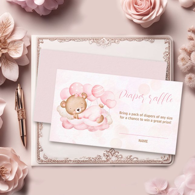 Podemos Esperar La Tarjeta Raffle De Baby Shower D (We Can Bearly Wait Baby Shower Diaper Raffle Card)