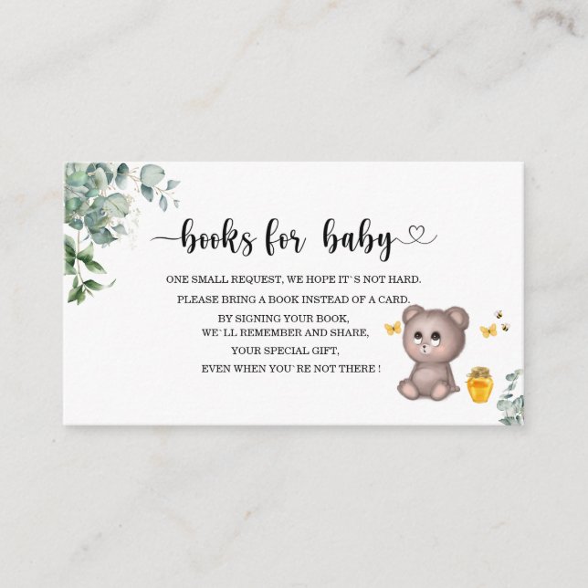 Podemos esperar libros para la tarjeta de bebé (Anverso)