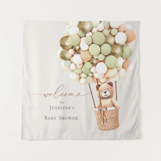 ¡Podemos Esperar! Tapiz de Baby Shower (Anverso)