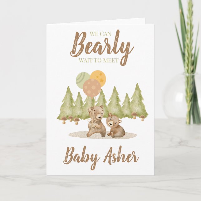 Podemos Esperar. | Tarjeta Baby Shower (Anverso)