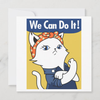 ¡Podemos Hacerlo! El gato blanco Rosie the Riveter
