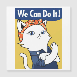 ¡Podemos Hacerlo! El gato blanco Rosie the Riveter