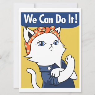 ¡Podemos Hacerlo! El gato blanco Rosie the Riveter