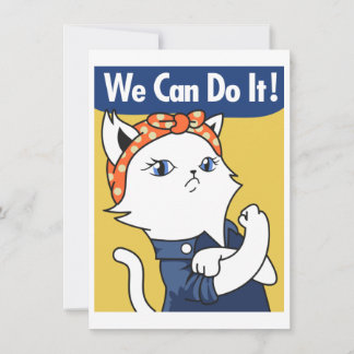¡Podemos Hacerlo! El gato blanco Rosie the Riveter