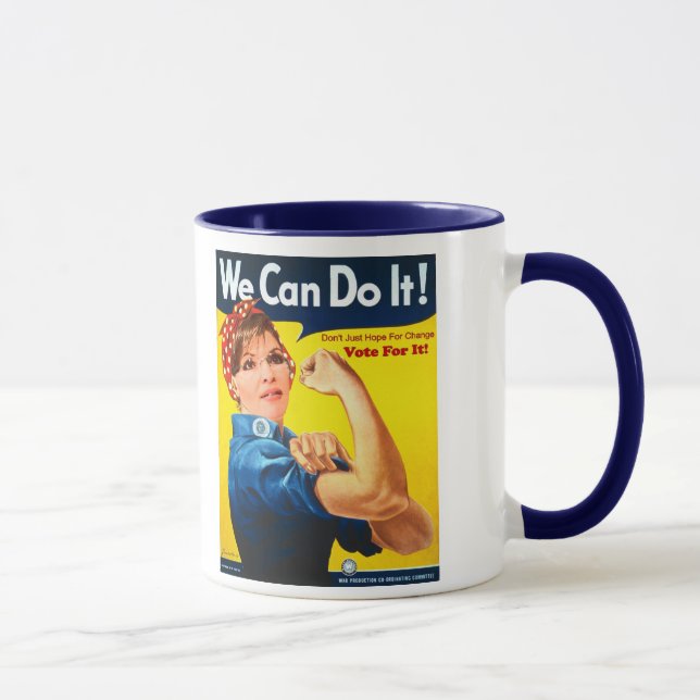 Podemos hacerlo - taza de Sarah Palin (Derecha)