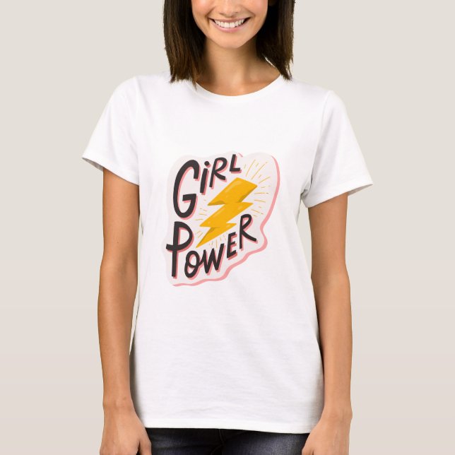 Poder chica Cita camiseta (Anverso)