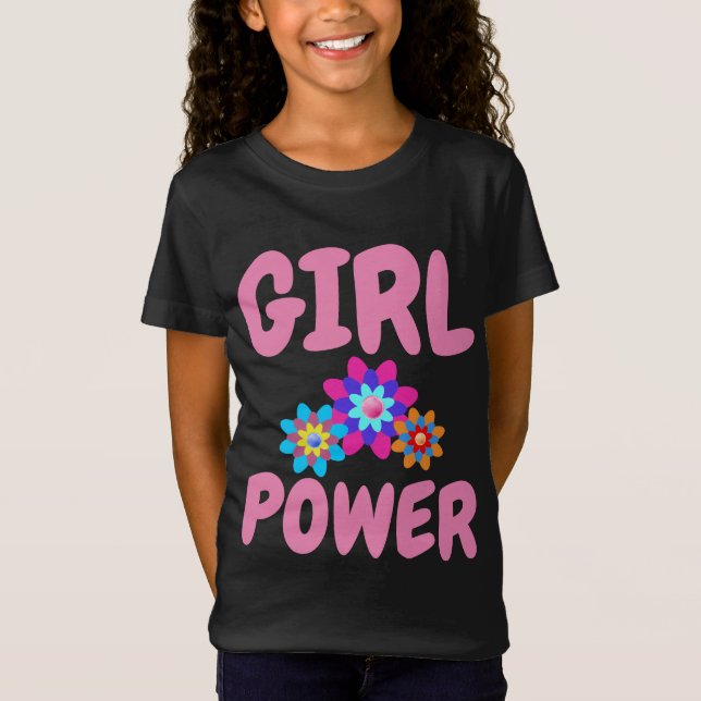 PODER DE CHICA Camisetas para damas y chicas (Anverso)