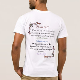 poder de escritura de la camiseta de lengua
