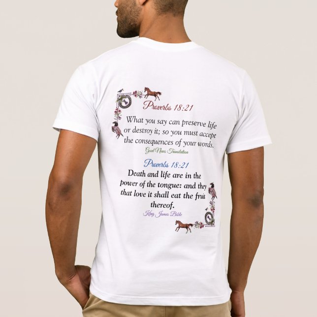 poder de escritura de la camiseta de lengua (Reverso)