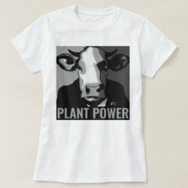 Poder de la planta de camisetas para vacas de arte