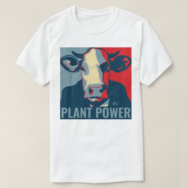 Poder de planta de camisetas de pintura pop azul r (Diseño del anverso)