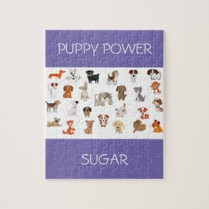"PODER DE PUPPY" puzzle con el nombre personalizad