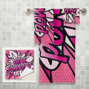 PODER FEMENINO Arte Pop Retro Cómic Rosa Divertido