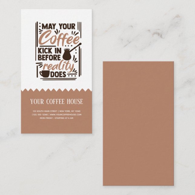 Poder jugar café con tarjeta de visita (Anverso / Reverso)
