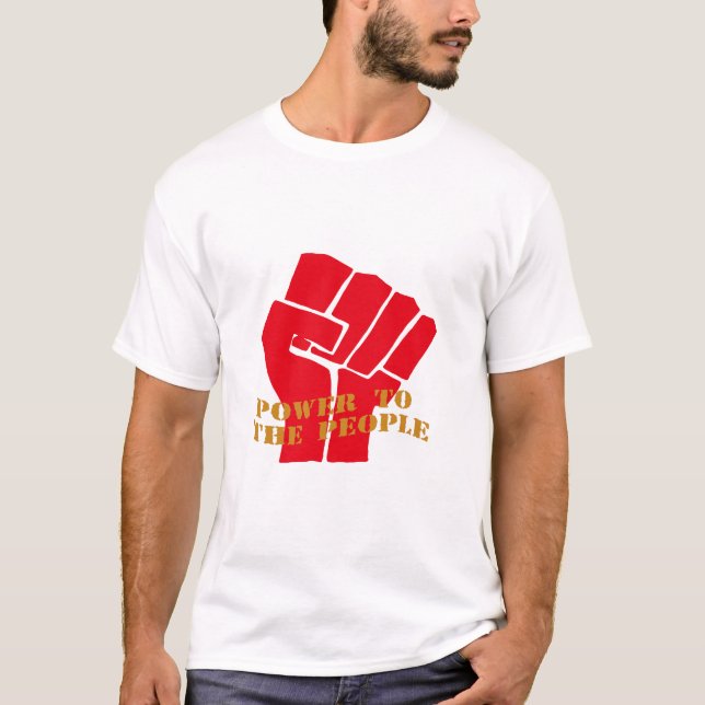Poder para la gente con una primera camiseta (Anverso)
