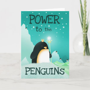Poder para los pingüinos - tarjetas de felicitació