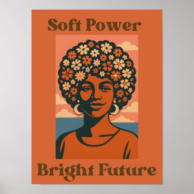 Poder Suave, Futuro Brillante - Cartel de Arte (Frente)