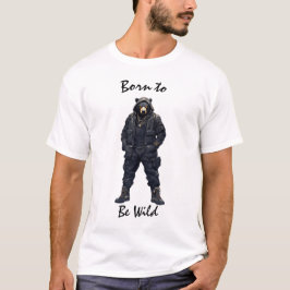 Poderosa camiseta de oso táctico salvaje