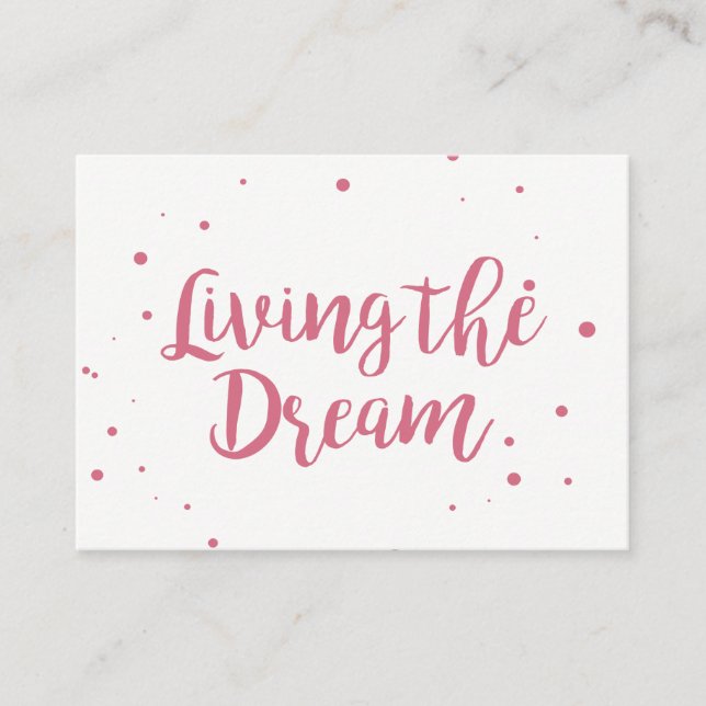Poderosa tarjeta de presentación viviendo el sueño (Anverso)