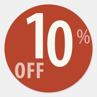 Poderoso Rótulo 10% DESDE VENTA - Pegatina
