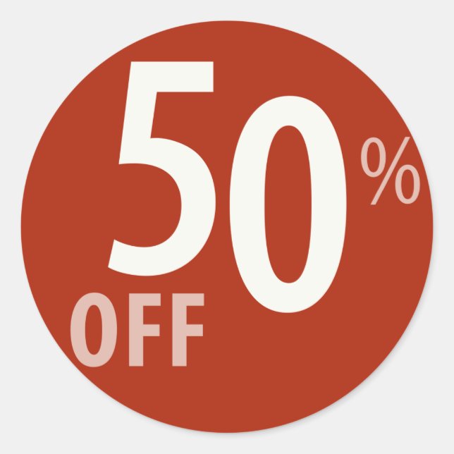 Poderoso Rótulo 50% OFF VENTA - Pegatina (Anverso)