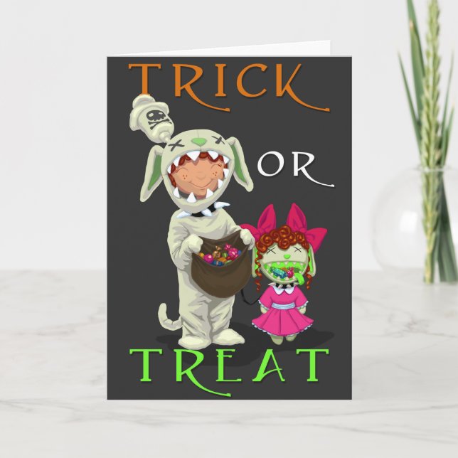 Poe la tarjeta de Halloween de "adiós cachorro" (Anverso)
