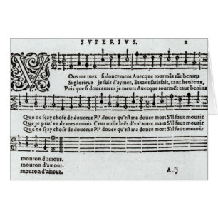 Poema a la música de Jean Antoine de Baif