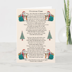 poema chistoso santa del navidad y arte del árbol