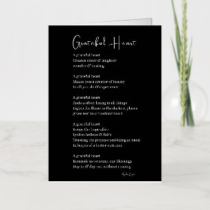 Poema de agradecimiento con corazón agradecido