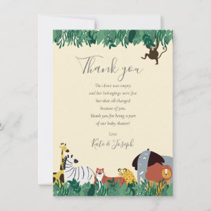Poema de agradecimiento para baby shower de animal
