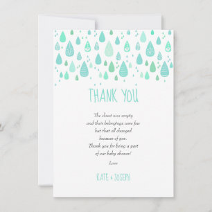 Poema de agradecimiento para baby shower de gotas