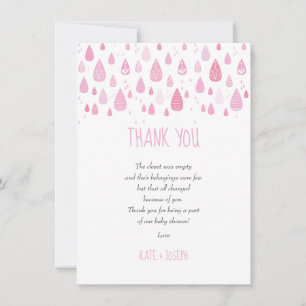 Poema de agradecimiento para Baby Shower de gotas 