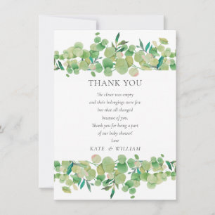 Poema de agradecimiento para baby shower floral de