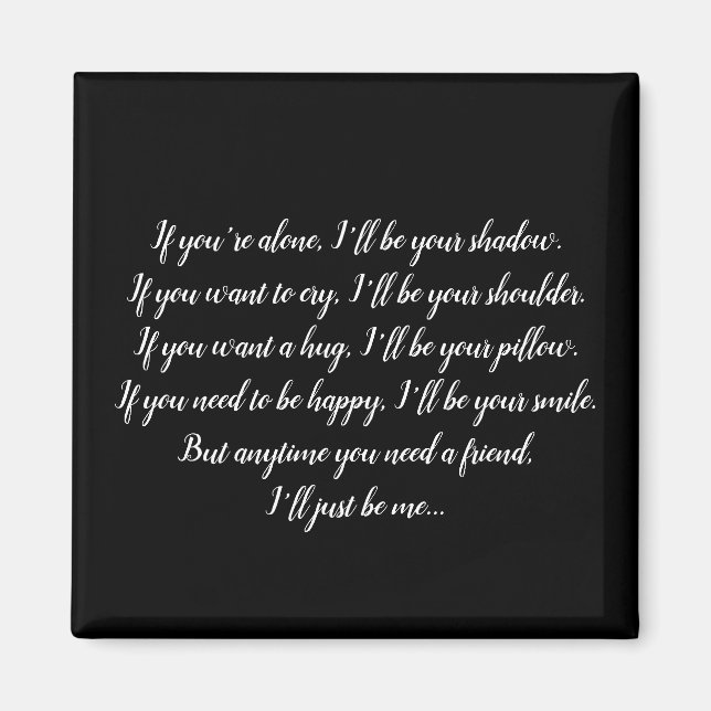 Poema de amistad imán (Frente)